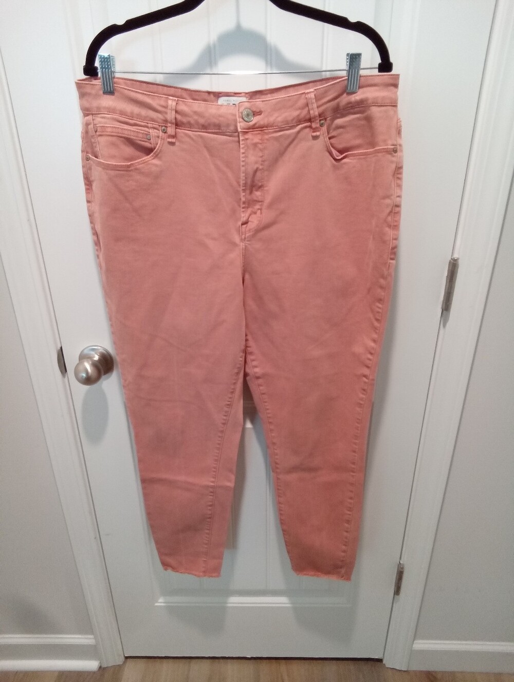 Rebel Wilson Rebel Plus Size 18W The Pin Up Crop Peach Skinny Jeans